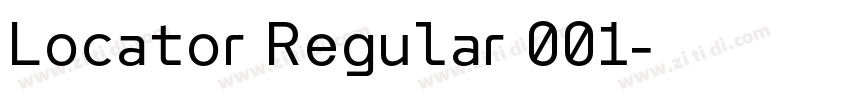 Locator Regular 001字体转换